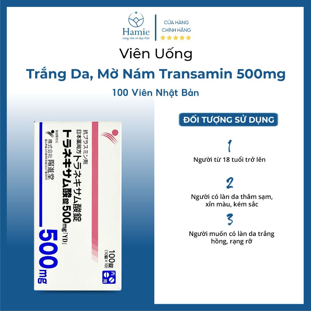 Viên Uống Mờ Nám Transamin 500mg 100 Viên Nhật Bản