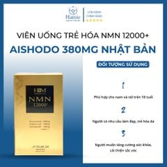 NMN 12000+ Aishodo Viên Uống Trẻ Hóa  380mg Nhật Bản Hộp 60 Viên