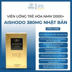 NMN 12000+ Aishodo Viên Uống Trẻ Hóa  380mg Nhật Bản Hộp 60 Viên