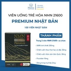 NMN 21600 Premium Viên Uống Trẻ Hóa Nhật Bản Hộp 60 Viên