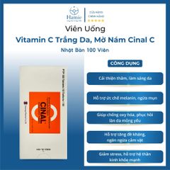 Vitamin C trắng da dạng viên Mờ Nám Cinal C Nhật Bản 100 Viên