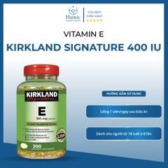 Viên uống Vitamin E Kirkland Signature 400 IU 500 Viên Mỹ