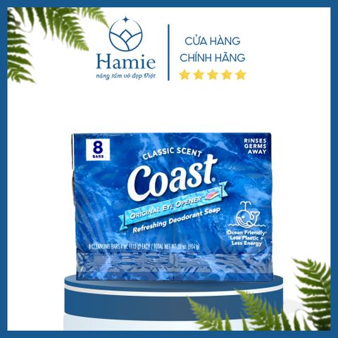 Xà Bông Coast Original Eye Opener Diệt Khuẩn 113gr x8 cục Mỹ