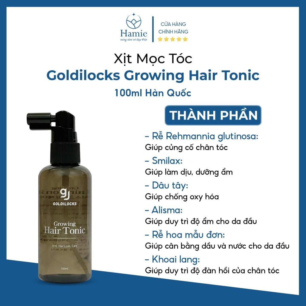 Xịt Mọc Tóc Hàn Quốc Goldilocks Growing Hair Tonic 100ml