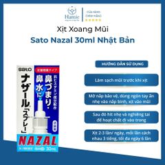 Xịt Xoang Mũi Sato Nazal 30ml Nhật Bản
