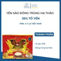 Yến Sào Đông Trùng Hạ Thảo 35% Tổ Yến 70ml x 6 Lọ Việt Nam