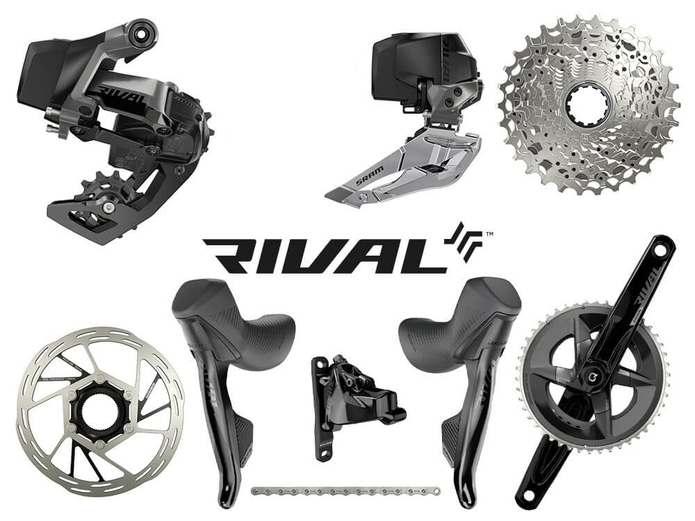 Groupset Sram Rival AXS 2×12 Crankset Power 170 [ dĩa 48/35 _ líp 10/36 ]