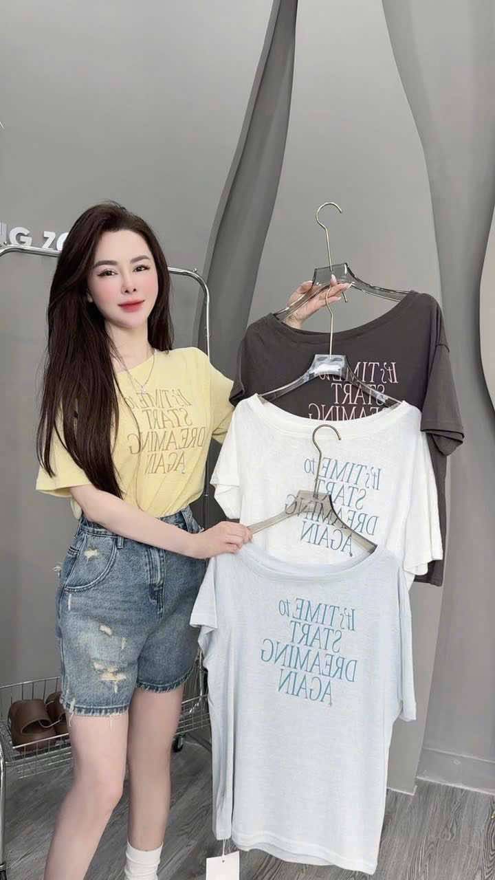  Áo giấy chữ lệch vai A22 