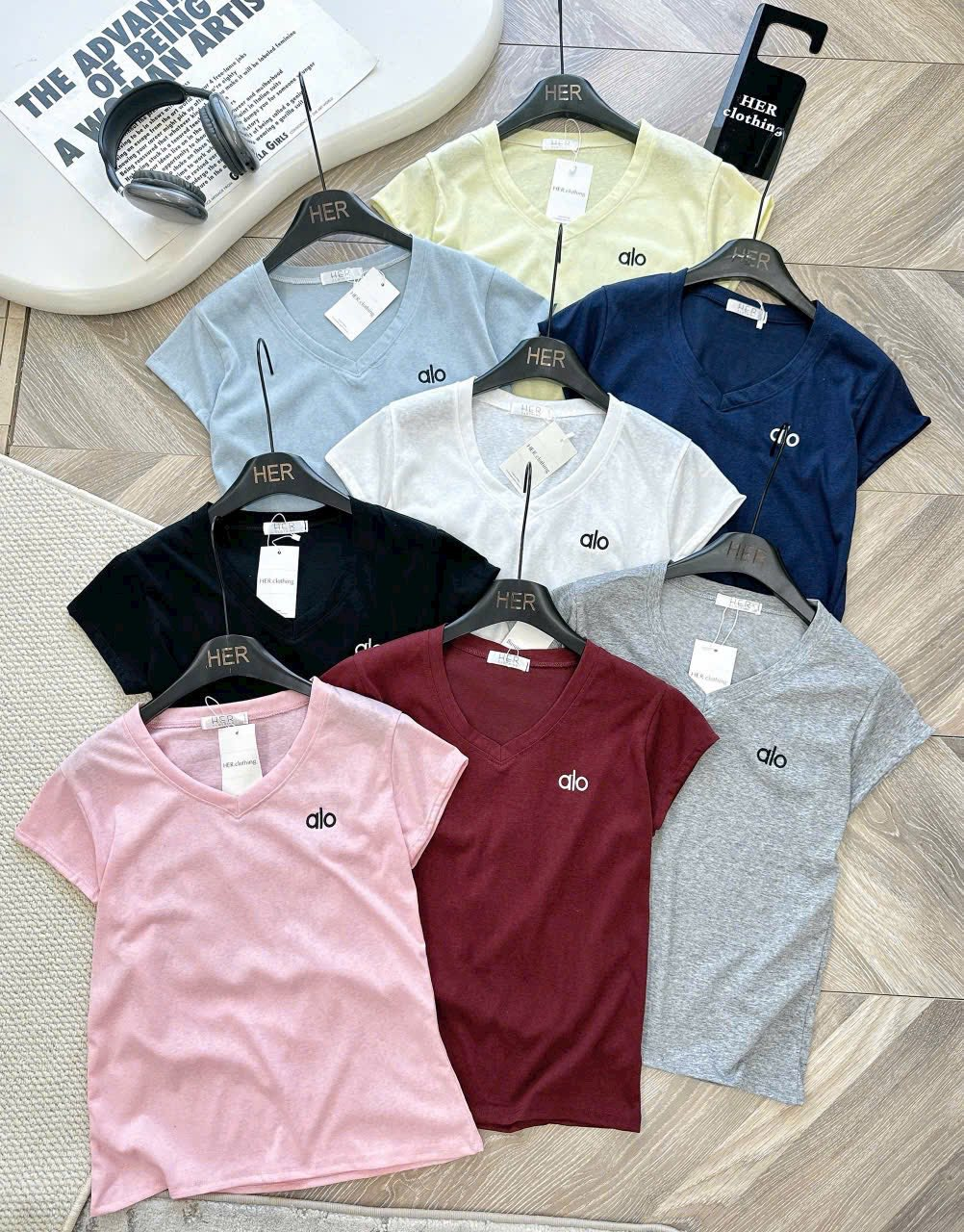  Áo giấy cổ tim alo H68 