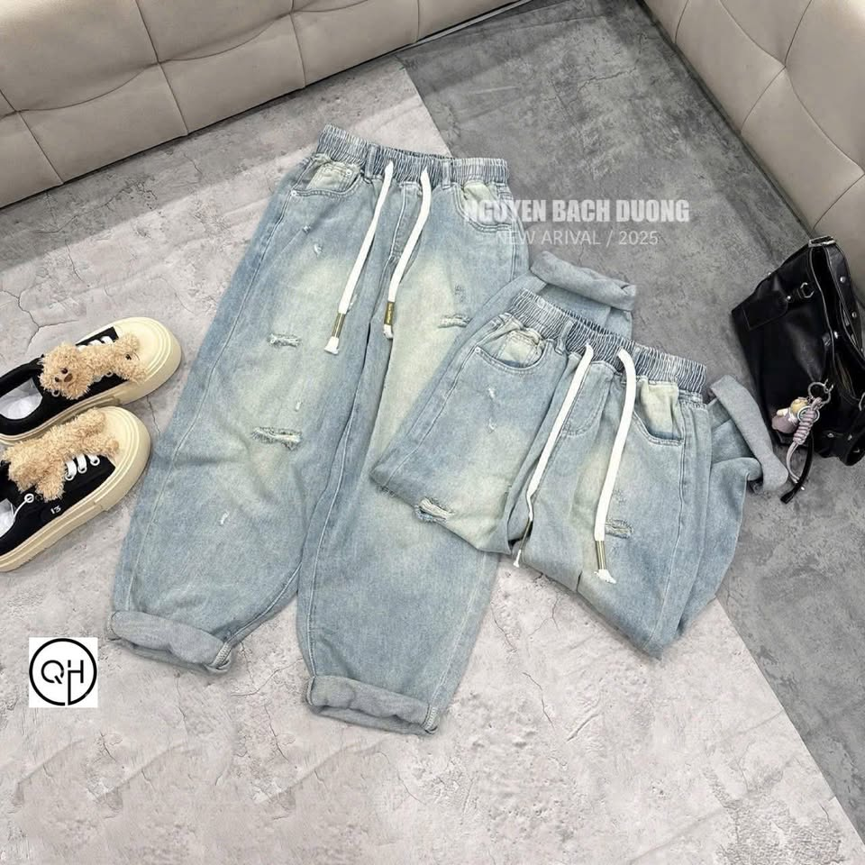  quần baggy rách cạp chun Q82 