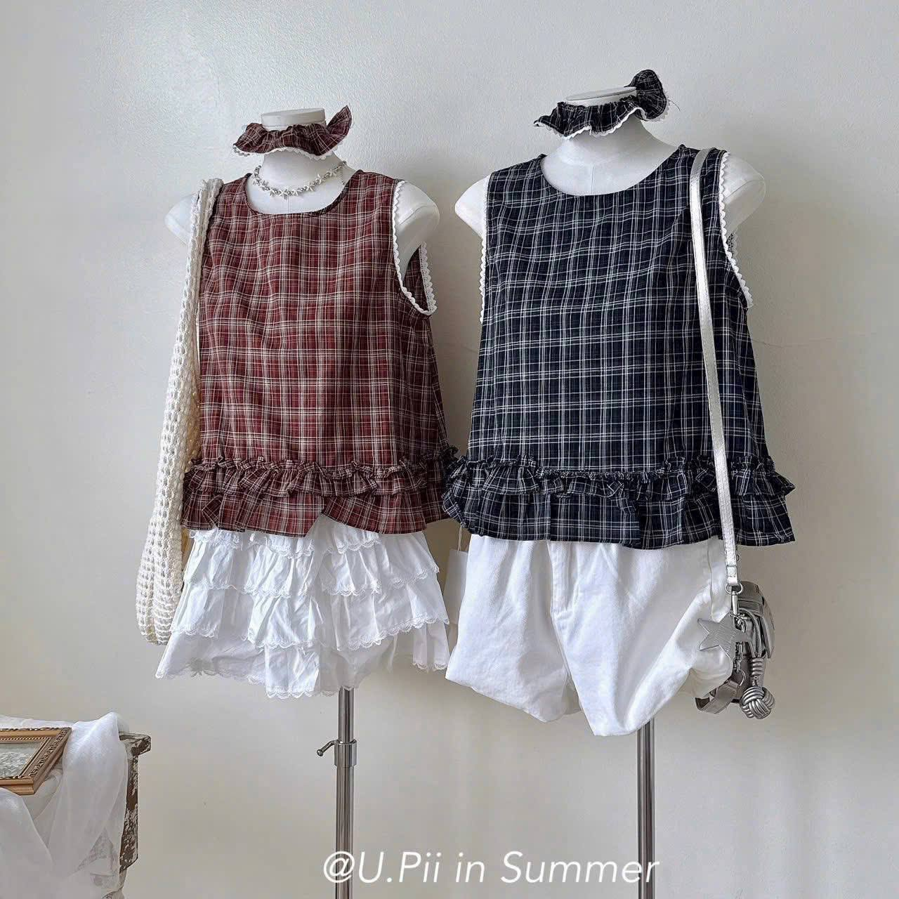  Áo yếm kẻ + dây C2 