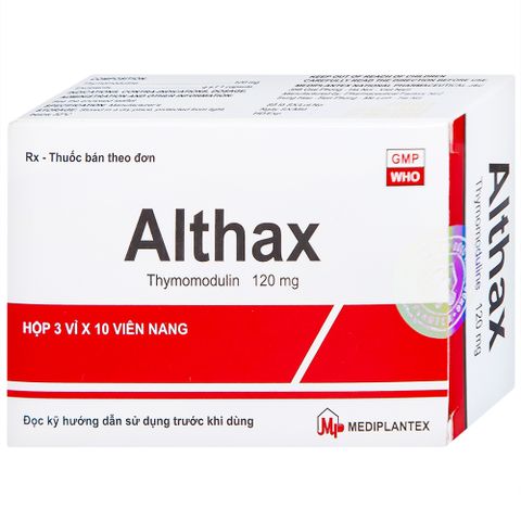  Thuốc Althax 120mg Mediplantex hỗ trợ điều trị viêm mũi dị ứng, nhiễm khuẩn hô hấp (3 vỉ x 10 viên) 