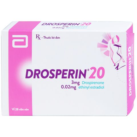  Thuốc tránh thai hằng ngày Drosperin 20 Abbott (1 vỉ x 28 viên) 