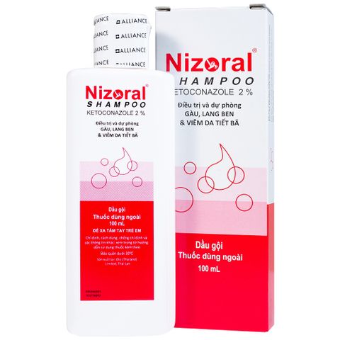  Dầu gội đầu Nizoral Shampoo Janssen điều trị và dự phòng gàu, lang ben và viêm da tiết bã (100ml) 