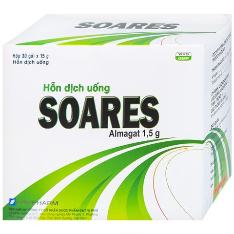  Hỗn dịch uống Soares Davipharm loét dạ dày - tá tràng, viêm dạ dày (30 gói x 15g) 