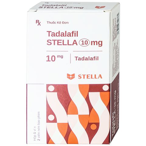  Thuốc Tadalafil Stella 10mg điều trị rối loạn cương dương (1 vỉ x 2 viên) 