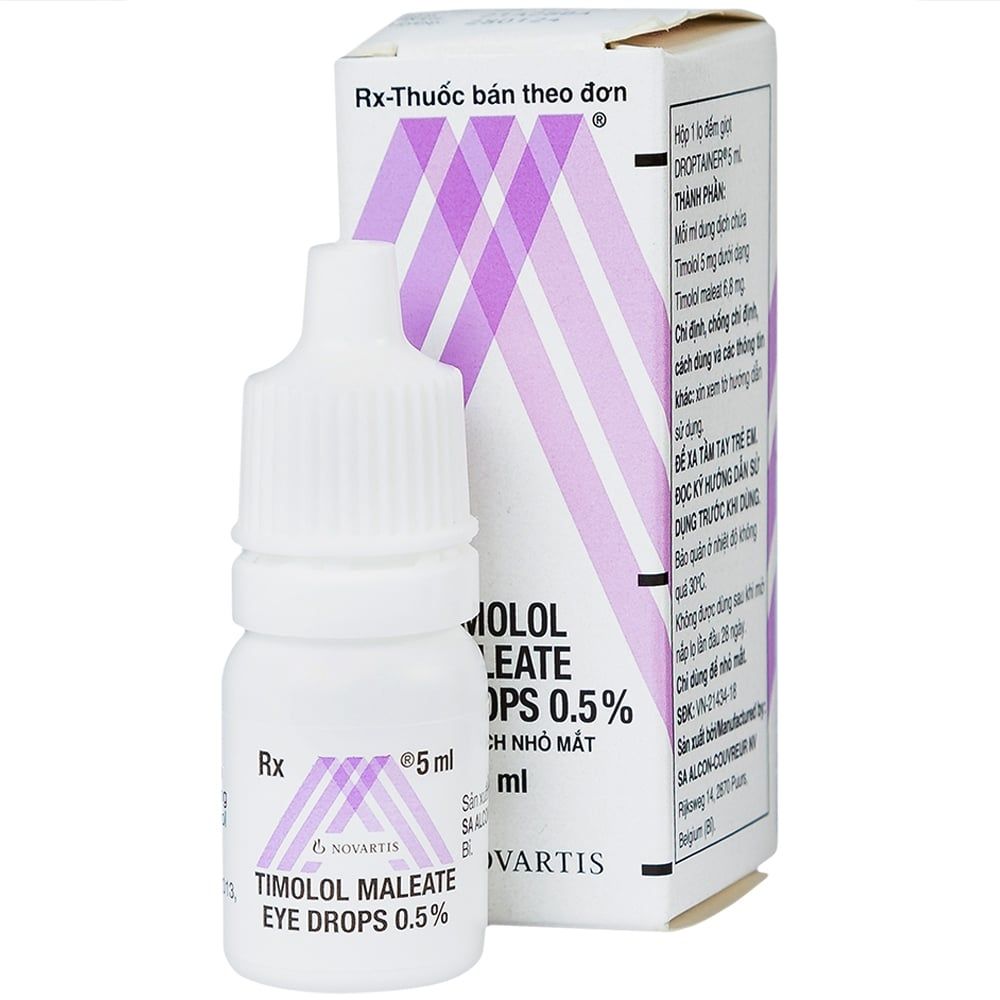  Dung dịch nhỏ mắt Timolol Maleate Eye Drops 0.5% Alcon điều trị tăng nhãn áp (5ml) 