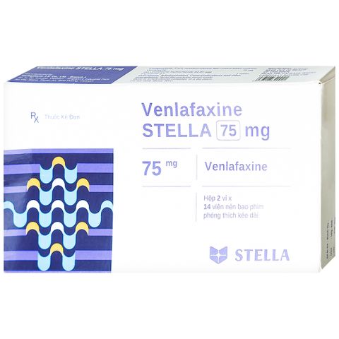  Thuốc Venlafaxine Stella 75mg điều trị các cơn trầm cảm nặng (2 vỉ x 14 viên) 