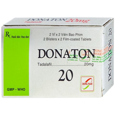  Thuốc Donaton 20 Đông Nam điều trị rối loạn chức năng cương cứng dương vật (2 vỉ x 2 viên) 