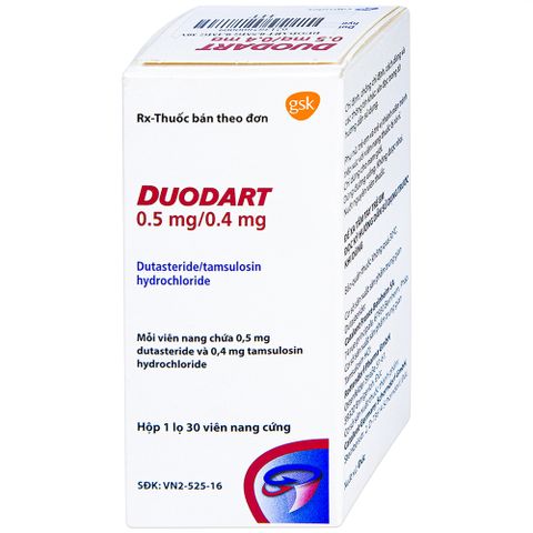  Thuốc Duodart 0.5mg/0.4mg GSK điều trị bệnh phì đại lành tính tuyến tiền liệt (30 viên) 