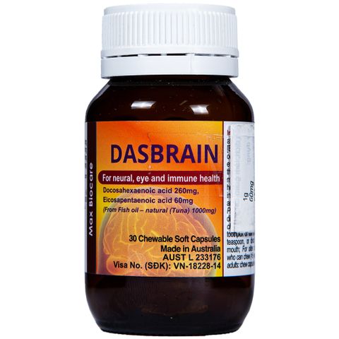  Thuốc Dasbrain Pharmametics hỗ trợ các chức năng não bộ (30 viên) 