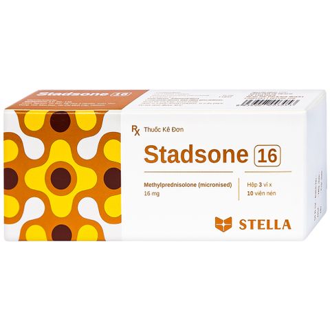  Thuốc Stadsone 16 Stella dùng để chống viêm, ức chế miễn dịch (3 vỉ x 10 viên) 