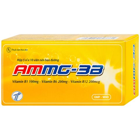  Thuốc Ammg-3B Trường Thọ điều trị bệnh lý thần kinh do thiếu vitamin B1, B6, B12 (5 vỉ x 10 viên) 