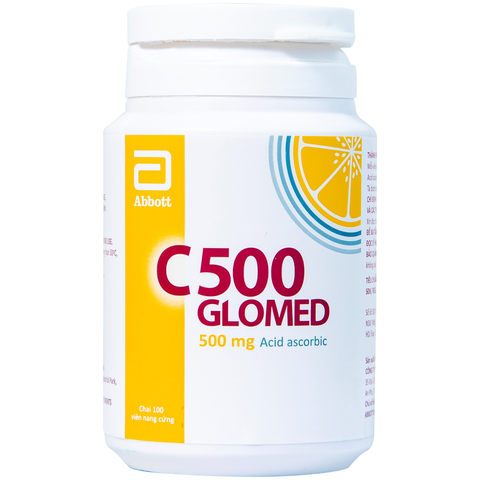  Thuốc C500 Glomed Abbott điều trị bệnh do thiếu Vitamin C (100 viên) 