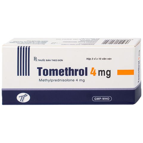  Thuốc Tomethrol 4mg điều trị rối loạn do thấp khớp ( 3 vỉ x 10 viên) 