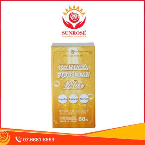  Viên uống Okinawa Fucoidan Plus – Hỗ trợ phòng ngừa & hỗ trợ điều trị ung thư – Hộp 60 viên 