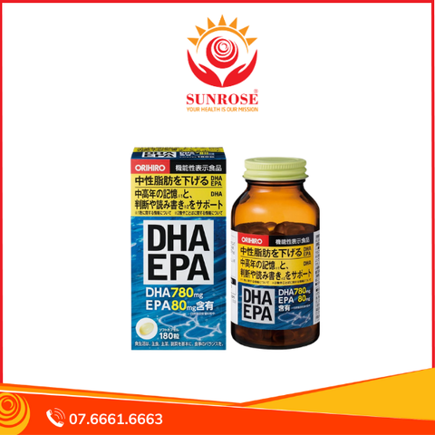  Thực phẩm bảo vệ sức khỏe DHA, EPA Orihiro - 180 viên 
