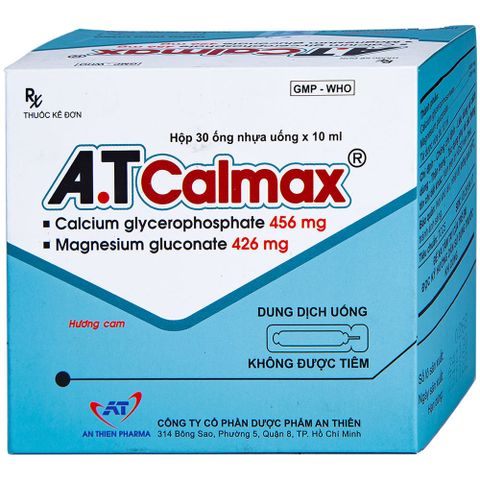  Dung dịch uống A.T Calmax 456mg/426mg An Thiên điều trị suy nhược chức năng chuyển hóa (30 ống x 10ml) 