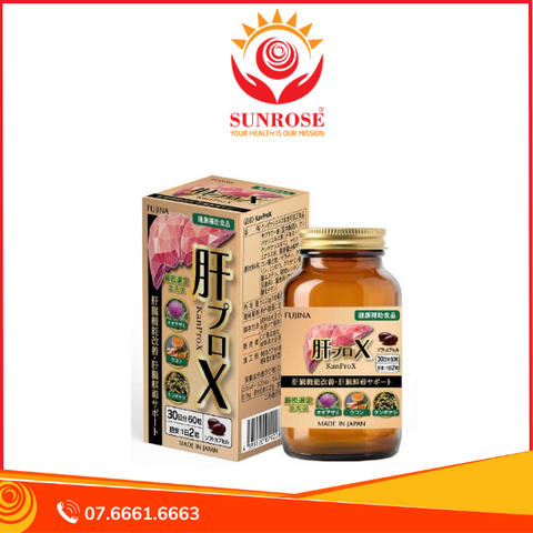  KanProX - Viên uống Hỗ trợ cải thiện chức năng gan, hỗ trợ giải độc gan. 60 Viên Nhật Bản 