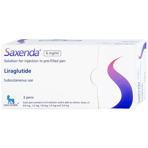  Dung dịch tiêm Saxenda 6mg/ml Novo Nordisk hỗ trợ cho chế độ ăn giảm calo (3 cây) 