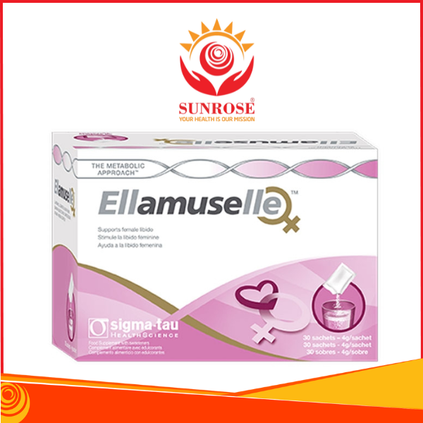  Ellamuselle™ bột uống Tpbvsk - Hỗ Trợ Chức Năng Sinh Lý Nữ Giới, Hàng chuẩn Ý, Hộp 30 gói. 