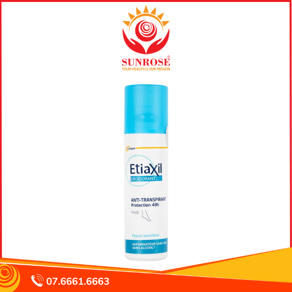  EtiaXil - Khử mùi dạng xịt ngăn mùi hôi chân 100 ML 