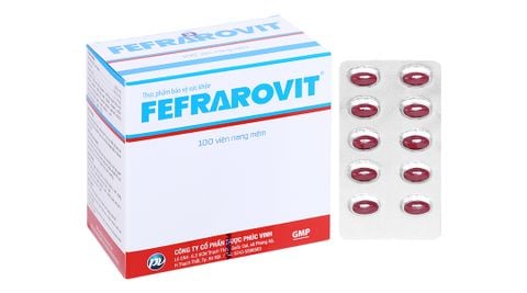  Fefrarovit bổ sung sắt, hỗ trợ tạo máu hộp 100 viên 