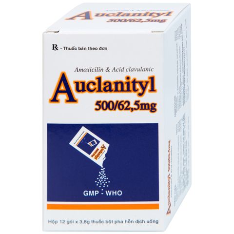  Bột Auclanityl 500/62.5mg Tipharco điều trị nhiễm khuẩn (12 gói x 3,8g) 