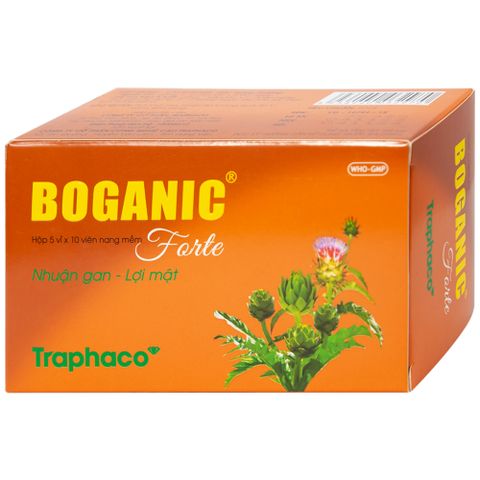  Thuốc Boganic Forte Traphaco bổ gan, hỗ trợ điều trị suy giảm chức năng gan (5 vỉ x 10 viên) 