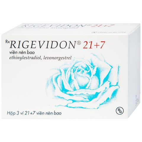 Thuốc Rigevidon 21+7 Gedeon dùng cho tránh thai (3 vỉ x 28 viên) 
