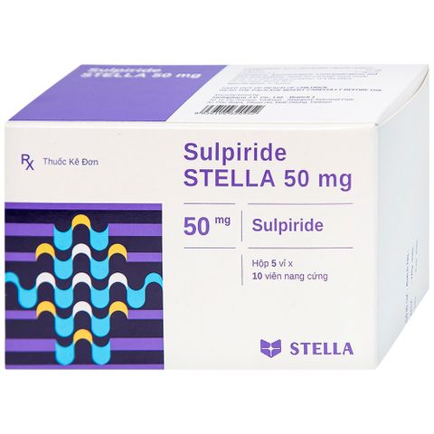  Thuốc Sulpiride Stella 50mg điều trị chứng lo âu (5 vỉ x 10 viên) 