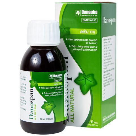  Dung dịch Danospan Danapha điều trị viêm đường hô hấp cấp tính có kèm ho (100ml) 