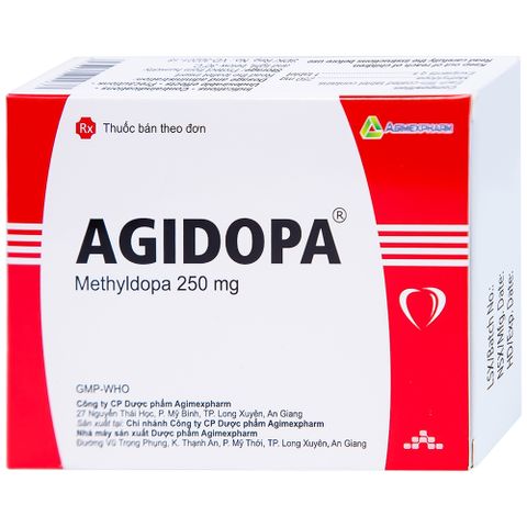  Thuốc Agidopa Agimexpharm điều trị tăng huyết áp (2 vỉ x 10 viên) 