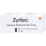  Thuốc Zyrtec GSK giảm viêm mũi dị ứng, mày đay tự phát, mạn tính (1 vỉ x 10 viên) 