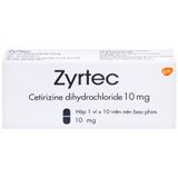 Thuốc Zyrtec GSK giảm viêm mũi dị ứng, mày đay tự phát, mạn tính (1 vỉ x 10 viên) 