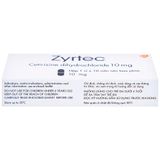  Thuốc Zyrtec GSK giảm viêm mũi dị ứng, mày đay tự phát, mạn tính (1 vỉ x 10 viên) 