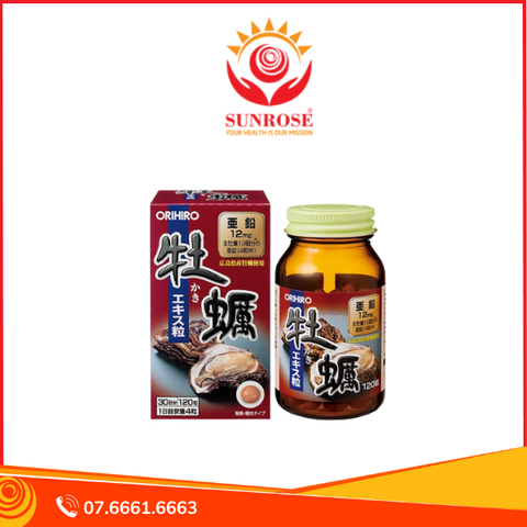  Thực phẩm bảo vệ sức khỏe ORIHIRO new oyster extract tablets - 120 viên 