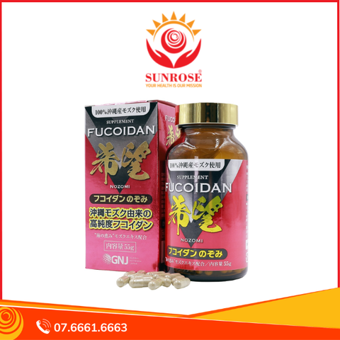  FUCOIDAN NOZOMI viên uống Tpbvsk - Tăng Hệ Miễn Dịch, Chuẩn Nhật Bản, Lọ 150 Viên 