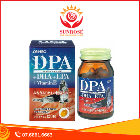  DPA DHA EPA Vitamin E Orihiro 120 viên - Bổ sung DHA, giúp não phát triển 