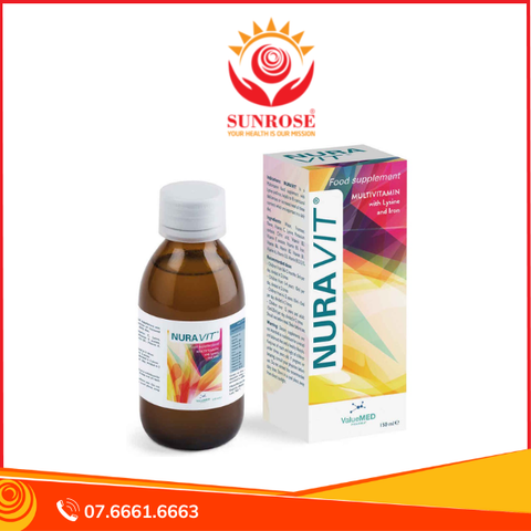  SIRO NURAVIT 150ml - Giúp Trẻ Ăn Ngon Chóng Lớn Tăng Cường Sức Khỏe, Hàng chuẩn Italy 